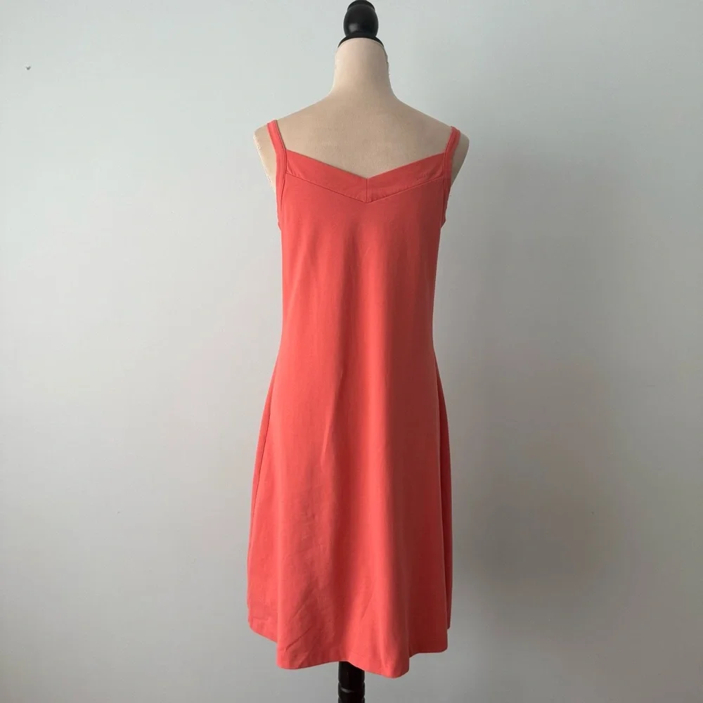 🍑 Patagonia Vitaliti Strap Dress Size L Salmon Peach Organic Cotton 🍑 - Picture 5 of 12